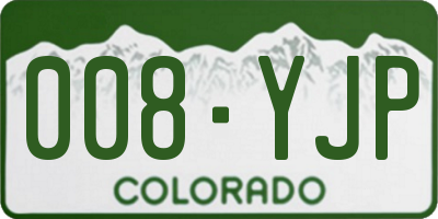 CO license plate 008YJP