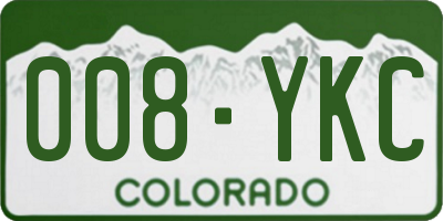 CO license plate 008YKC