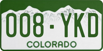 CO license plate 008YKD