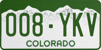 CO license plate 008YKV