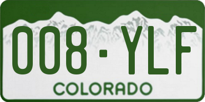 CO license plate 008YLF