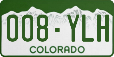 CO license plate 008YLH
