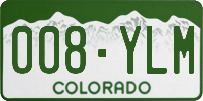 CO license plate 008YLM