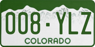 CO license plate 008YLZ