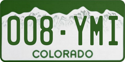 CO license plate 008YMI