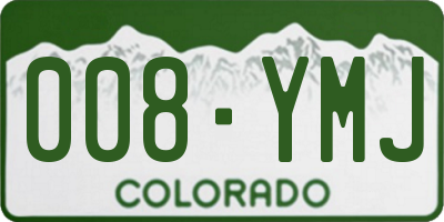 CO license plate 008YMJ