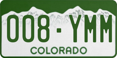 CO license plate 008YMM