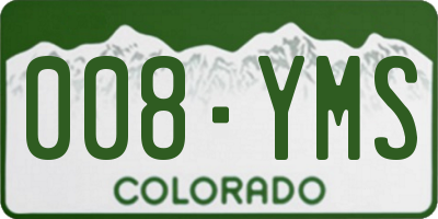 CO license plate 008YMS