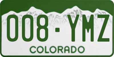 CO license plate 008YMZ
