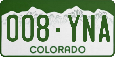 CO license plate 008YNA