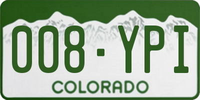 CO license plate 008YPI