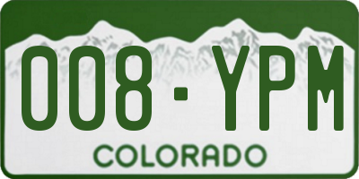 CO license plate 008YPM