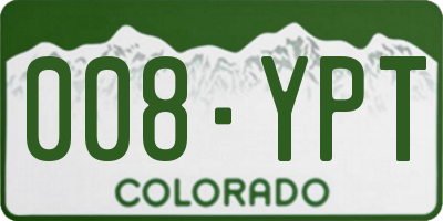 CO license plate 008YPT