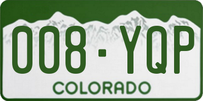 CO license plate 008YQP