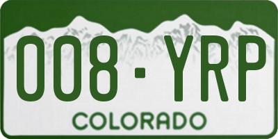 CO license plate 008YRP