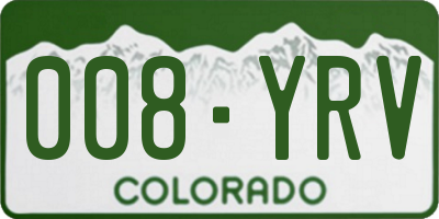 CO license plate 008YRV