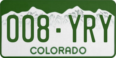 CO license plate 008YRY