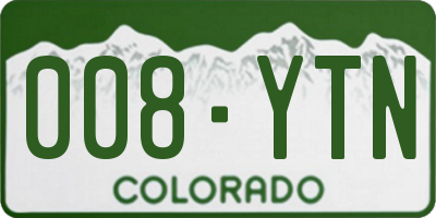 CO license plate 008YTN