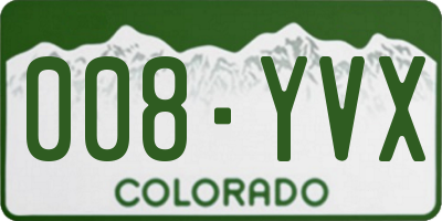 CO license plate 008YVX