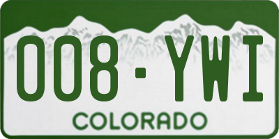 CO license plate 008YWI