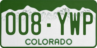 CO license plate 008YWP