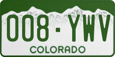 CO license plate 008YWV