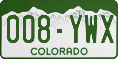 CO license plate 008YWX