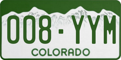 CO license plate 008YYM
