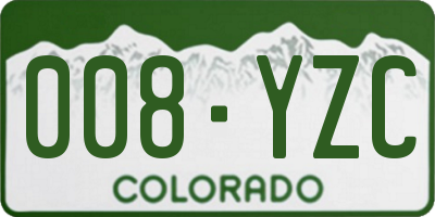 CO license plate 008YZC