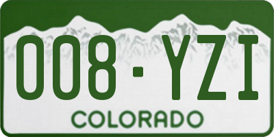 CO license plate 008YZI