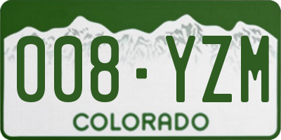 CO license plate 008YZM