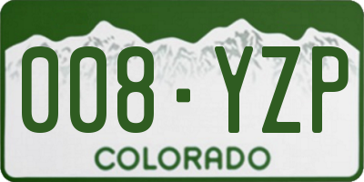 CO license plate 008YZP