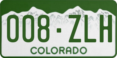 CO license plate 008ZLH