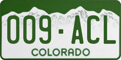 CO license plate 009ACL