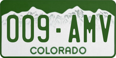 CO license plate 009AMV