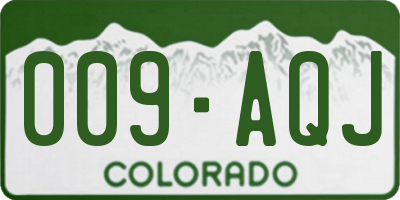 CO license plate 009AQJ