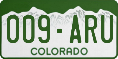 CO license plate 009ARU