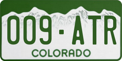 CO license plate 009ATR