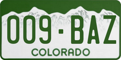 CO license plate 009BAZ