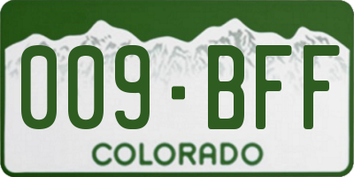 CO license plate 009BFF