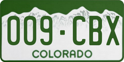 CO license plate 009CBX