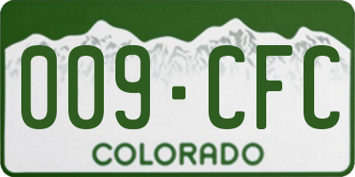 CO license plate 009CFC
