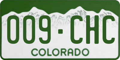 CO license plate 009CHC