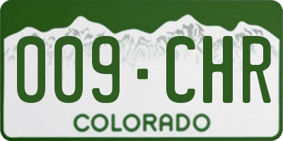CO license plate 009CHR