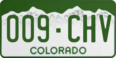 CO license plate 009CHV
