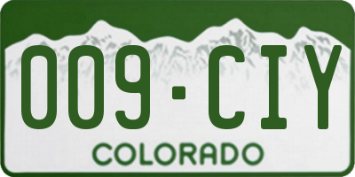 CO license plate 009CIY