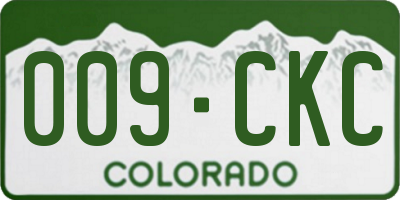 CO license plate 009CKC