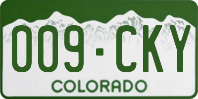 CO license plate 009CKY