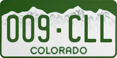 CO license plate 009CLL