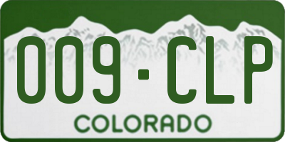 CO license plate 009CLP
